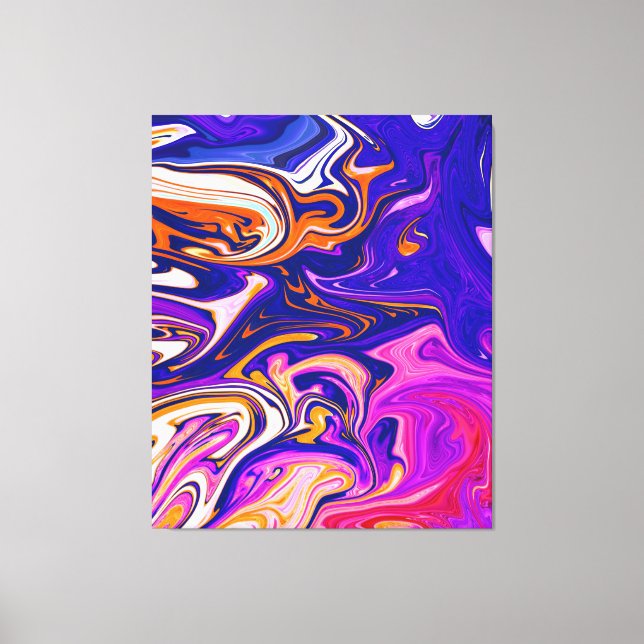 Farbenfrohe Malerei | Beste Kunst, modern abstrakt Leinwanddruck (Vorderseite)