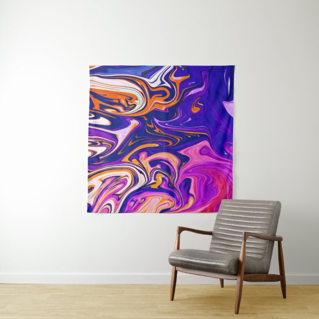 Farbenfrohe Malerei | Beste Kunst, modern abstrakt Wandteppich (Beispiel)