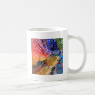 Farbenfrohe Malerei des Künstlers Kaffeetasse
