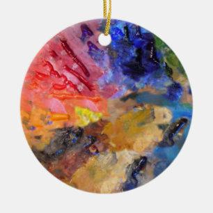 Farbenfrohe Malerei des Künstlers Keramik Ornament