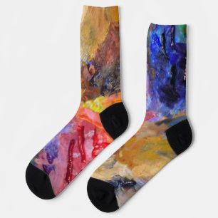 Farbenfrohe Malerei des Künstlers Socken
