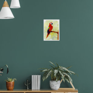 Farbenfrohe Malerei Papagei Poster