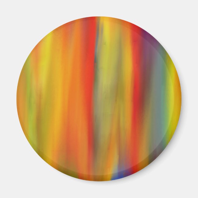 FARBENFROHE MALEREI REGENBOGEN 7 MAGNET (Vorne)