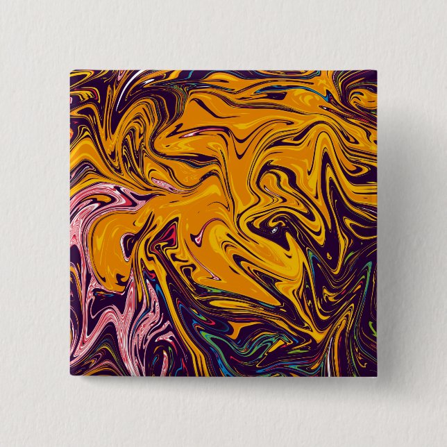 farbenfrohe Malerei und Kunstmeisterwerk Button (Vorderseite)
