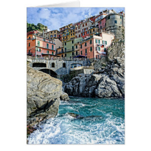 Farbenfrohe Manarola, Italia Grußkarte