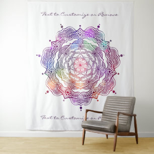 Farbenfrohe Mandala Art Schöner Chic Stylish Custo Wandteppich