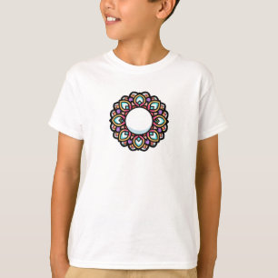 Farbenfrohe Mandala Blume Design T-Shirt