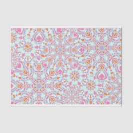 Farbenfrohe Mandala Blume Winterschneeflocken Must Seidenpapier