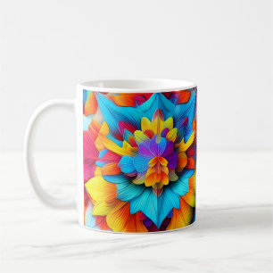 Farbenfrohe Mandala Design Kaffeetasse