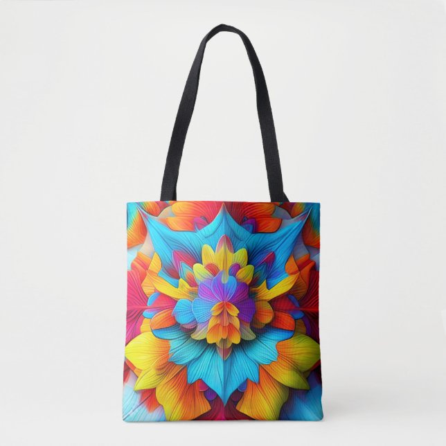 Farbenfrohe Mandala Design Tasche (Vorderseite)
