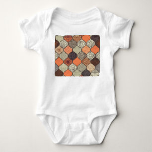 Farbenfrohe Mandala: Islamisches Patchwork Nahtlos Baby Strampler