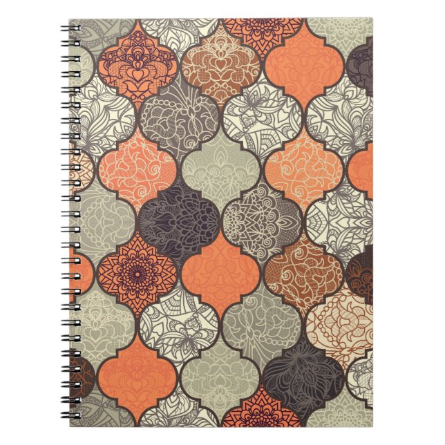 Farbenfrohe Mandala: Islamisches Patchwork Nahtlos Notizblock (Vorderseite)