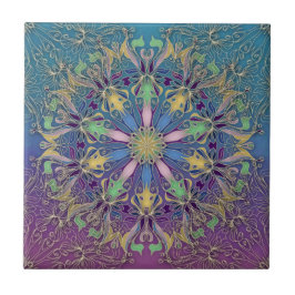 Farbenfrohe Mandala Keramik Tile Fliese