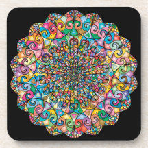 Farbenfrohe Mandala Kunst, Dichtung und Musik