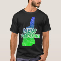 Farbenfrohe mandala Kunstkarte von New Hampshire m