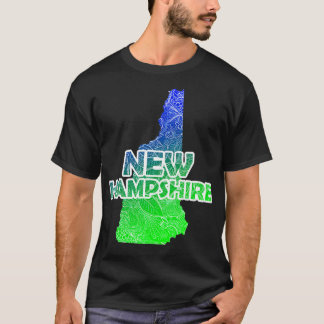 Farbenfrohe mandala Kunstkarte von New Hampshire m T-Shirt