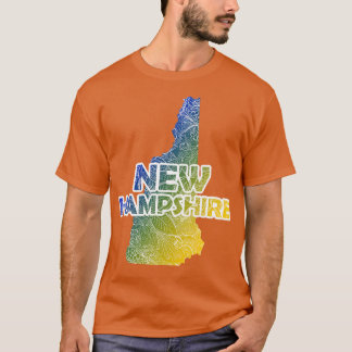 Farbenfrohe mandala Kunstkarte von New Hampshire m T-Shirt