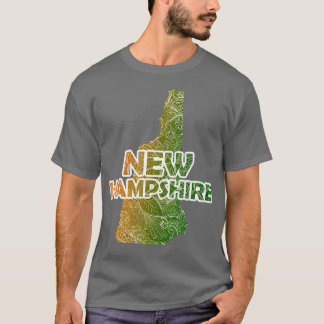 Farbenfrohe mandala Kunstkarte von New Hampshire m T-Shirt