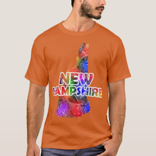 Farbenfrohe mandala Kunstkarte von New Hampshire m T-Shirt