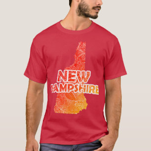 Farbenfrohe mandala Kunstkarte von New Hampshire m T-Shirt