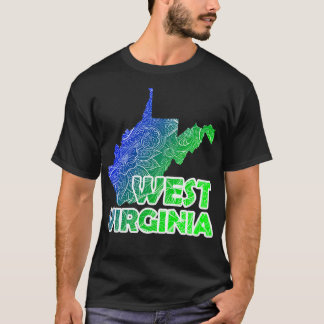 Farbenfrohe mandala Kunstkarte von West Virginia m T-Shirt