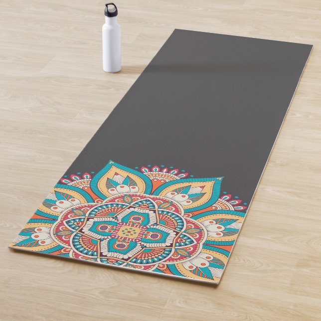 Farbenfrohe Mandala lebendige, energetische Kunst Yogamatte (Beispiel)