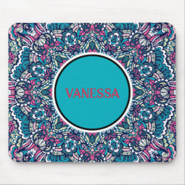Farbenfrohe Mandala Muster Boho Hippie Geometric Mousepad