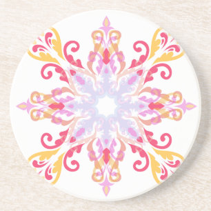 Farbenfrohe Mandala-Muster Getränkeuntersetzer