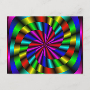 farbenfrohe Mandala Postkarte