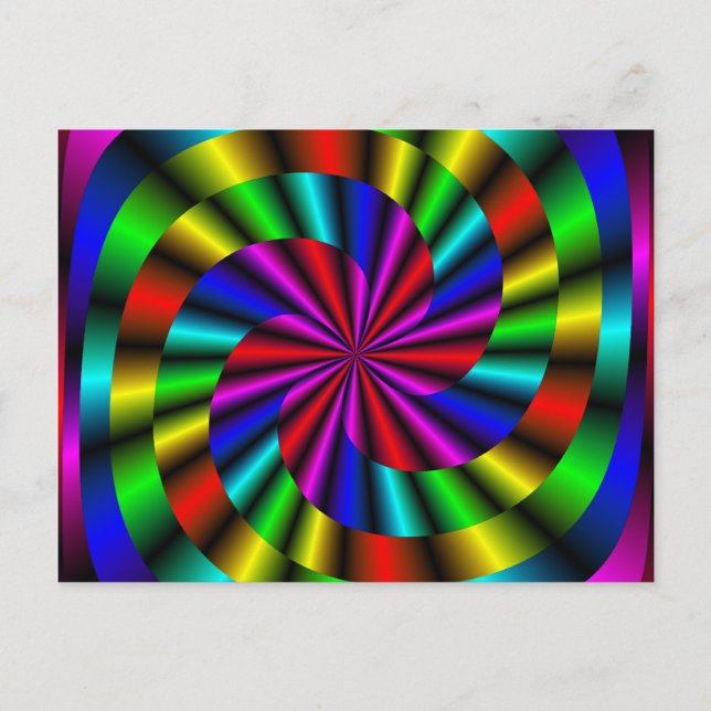 farbenfrohe Mandala Postkarte (Vorderseite)