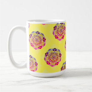 Farbenfrohe Mandala Print Tasse