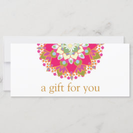 Farbenfrohe Mandala Salon Wellness-Center Geschenk