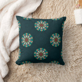 Farbenfrohe Mandala Throw Kissen