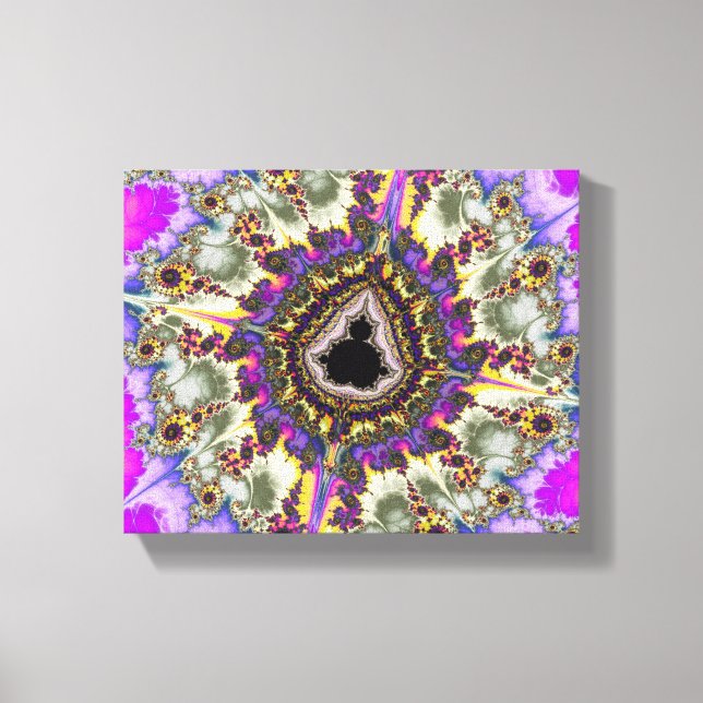 farbenfrohe Mandelbrot-Fraktal Leinwanddruck (Vorderseite)