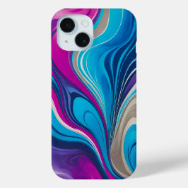 Farbenfrohe Marbled Paper Art iPhone Case