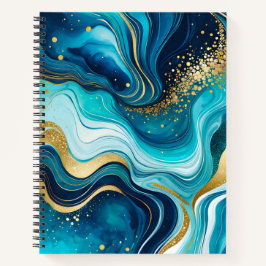 Farbenfrohe Marmor Ink Art Spirituosen Notebook Notizbuch