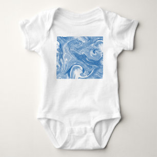Farbenfrohe Marmorkunstmuster. Baby Strampler