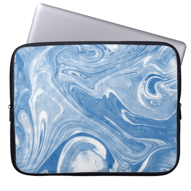 Farbenfrohe Marmorkunstmuster. Laptopschutzhülle (Vorderseite)