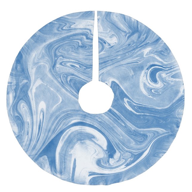 Farbenfrohe Marmorkunstmuster. Polyester Weihnachtsbaumdecke (Vorderseite)