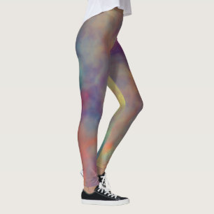 Farbenfrohe Marmorwolken Leggings