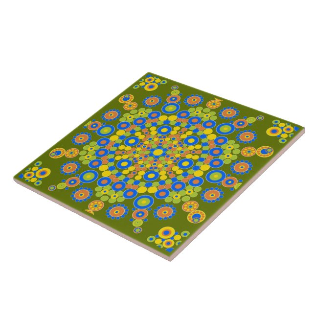 Farbenfrohe marokkanische Mosaik-Keramik Tile Fliese (Seite)