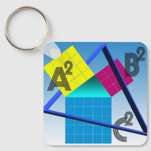 Farbenfrohe Mathematik Schlüsselanhänger