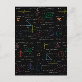 Farbenfrohe Mathematikgleichungen mathematische Fo Feiertagspostkarte