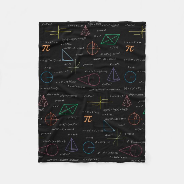 Farbenfrohe Mathematikgleichungen mathematische Fo Fleecedecke (Vorderseite)