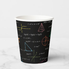 Farbenfrohe Mathematikgleichungen mathematische Fo Pappbecher