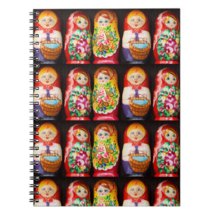 Farbenfrohe Matryoshka Dolls Notizblock