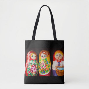 Farbenfrohe Matryoshka Dolls Tasche