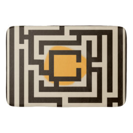 Farbenfrohe Maze-Muster auf benutzerdefinierter Fa Badematte