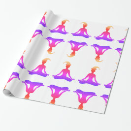 Farbenfrohe Meditation Neujahr glänzende Wrapping  Geschenkpapier
