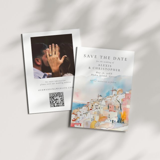 Farbenfrohe mediterrane Landschaft Foto Hochzeit Save The Date (Von Creator hochgeladen)